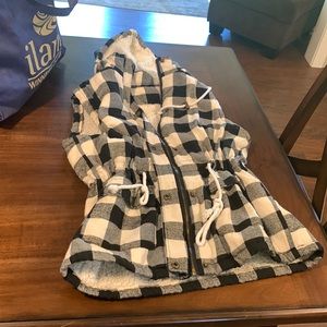 Cozy thick gray flannel vest